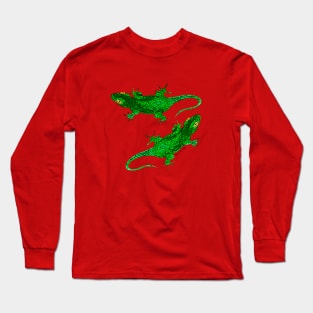 2 green geckos Long Sleeve T-Shirt